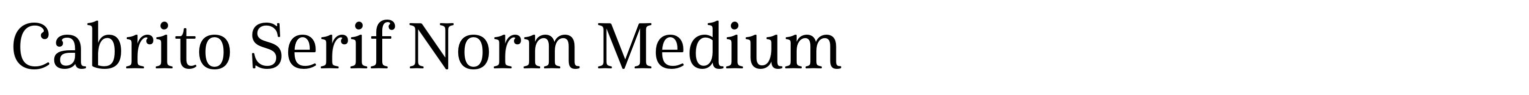 Cabrito Serif Norm Medium
